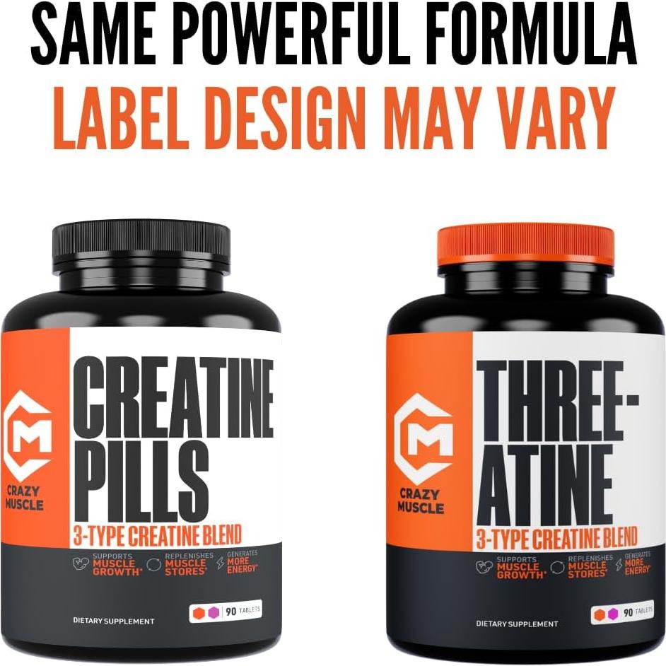 Píldoras de Creatina Crazy Muscle 5g - 30 porciones Alta Absorción