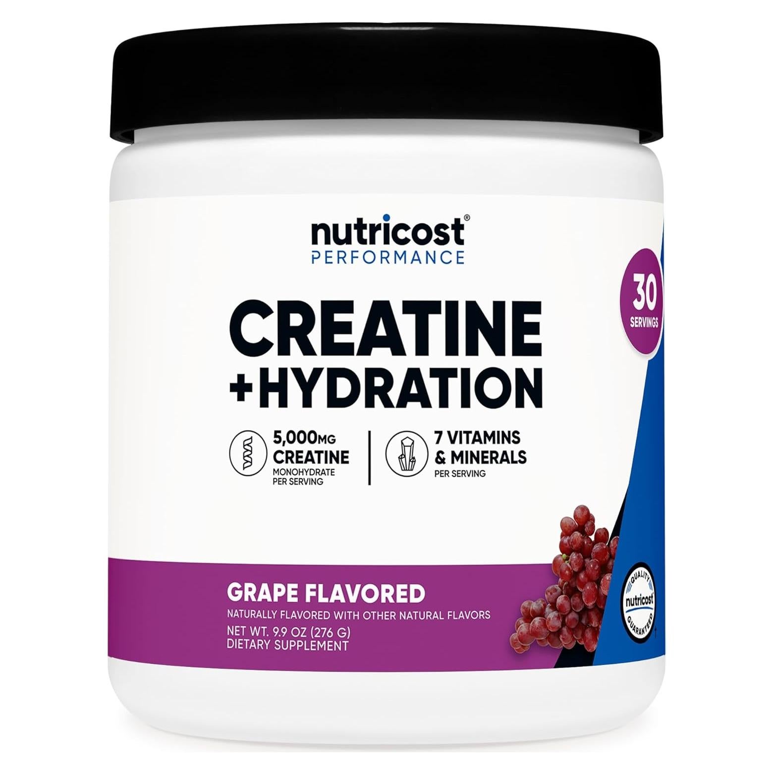 Nutricost Creatina Monohidratada Sabor Uva 5000mg 30 Porciones