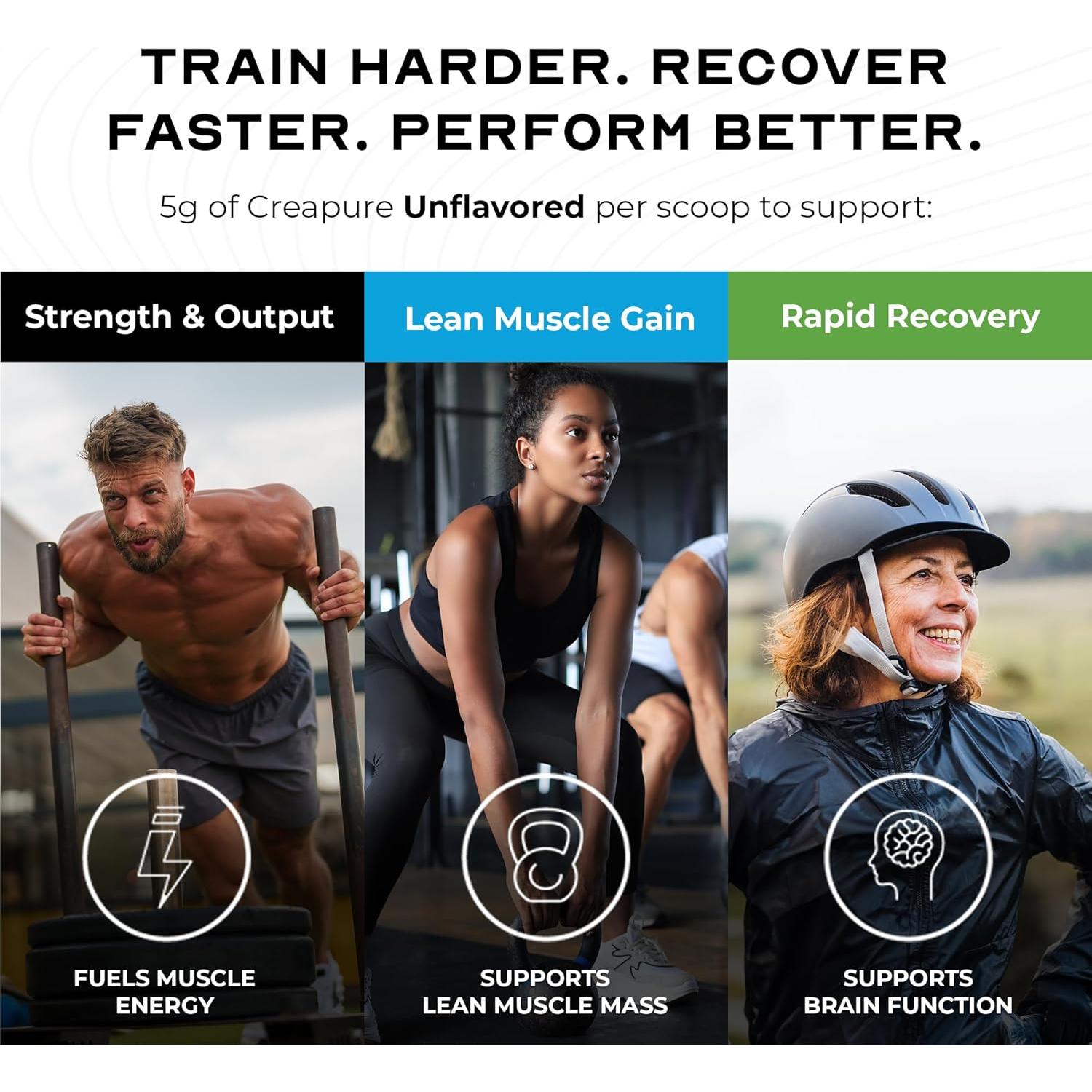 Creatina Monohidratada Creapure Muscle Feast 500g Sin Sabor