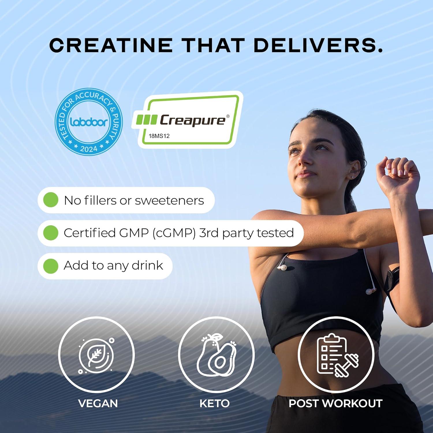 Creatina Monohidratada Creapure Muscle Feast 500g Sin Sabor