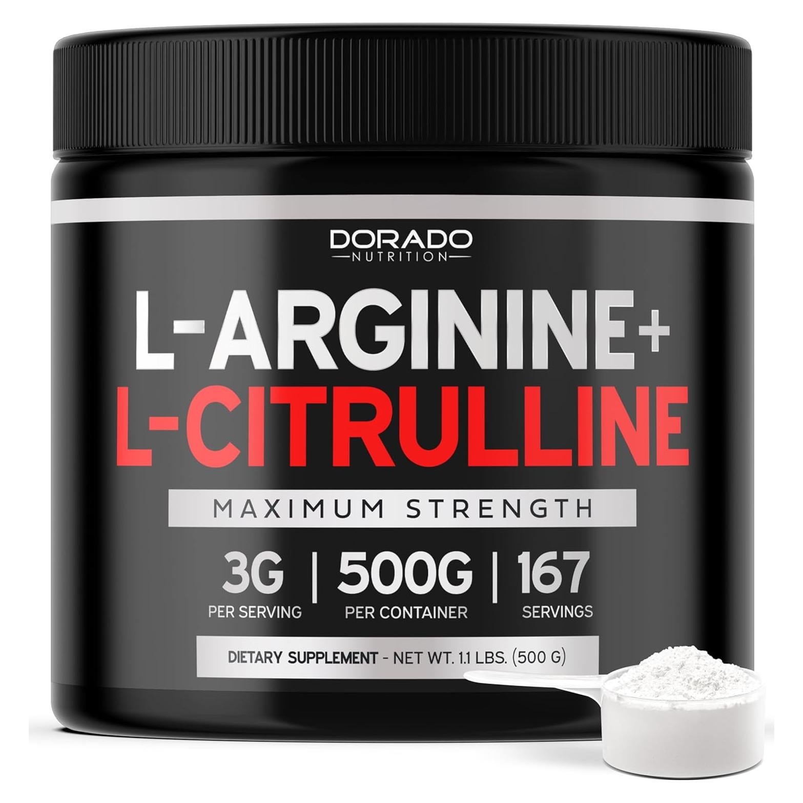 Suplemento en polvo L-Arginina L-Citrulina 3g Dorado Nutrition