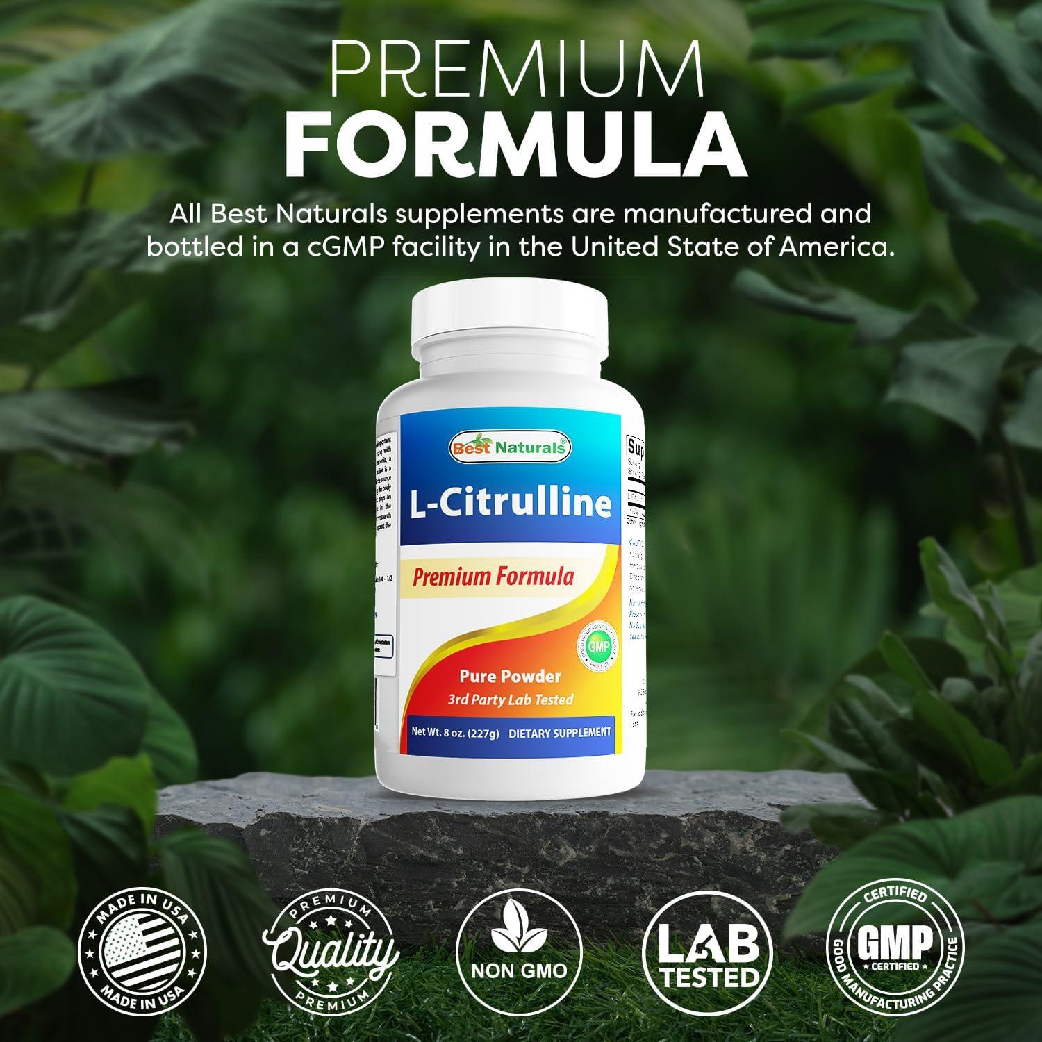 L-Citrulina en Polvo 227 g Mejores Naturales - Sin OGM