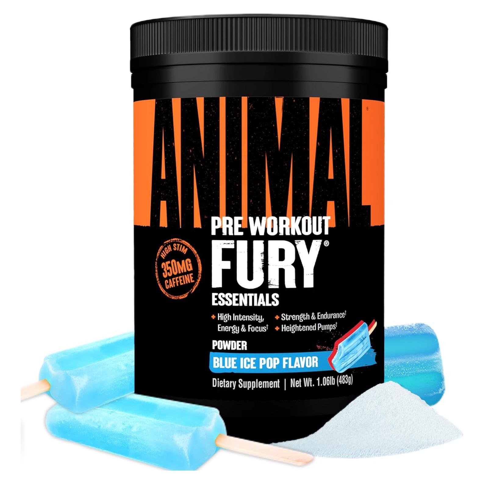 Animal Fury Polvo Pre Entrenamiento Paleta de Hielo 30 Porciones