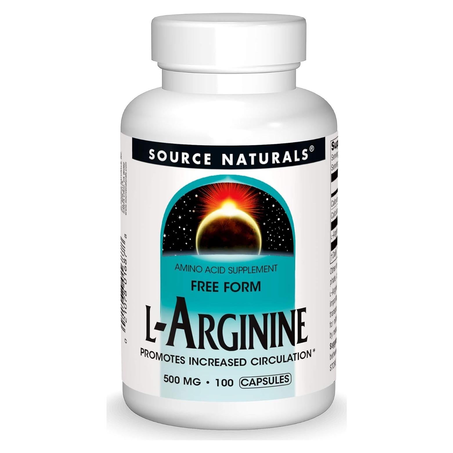 L-Arginina Libre Source Naturals 500mg 100 Cápsulas