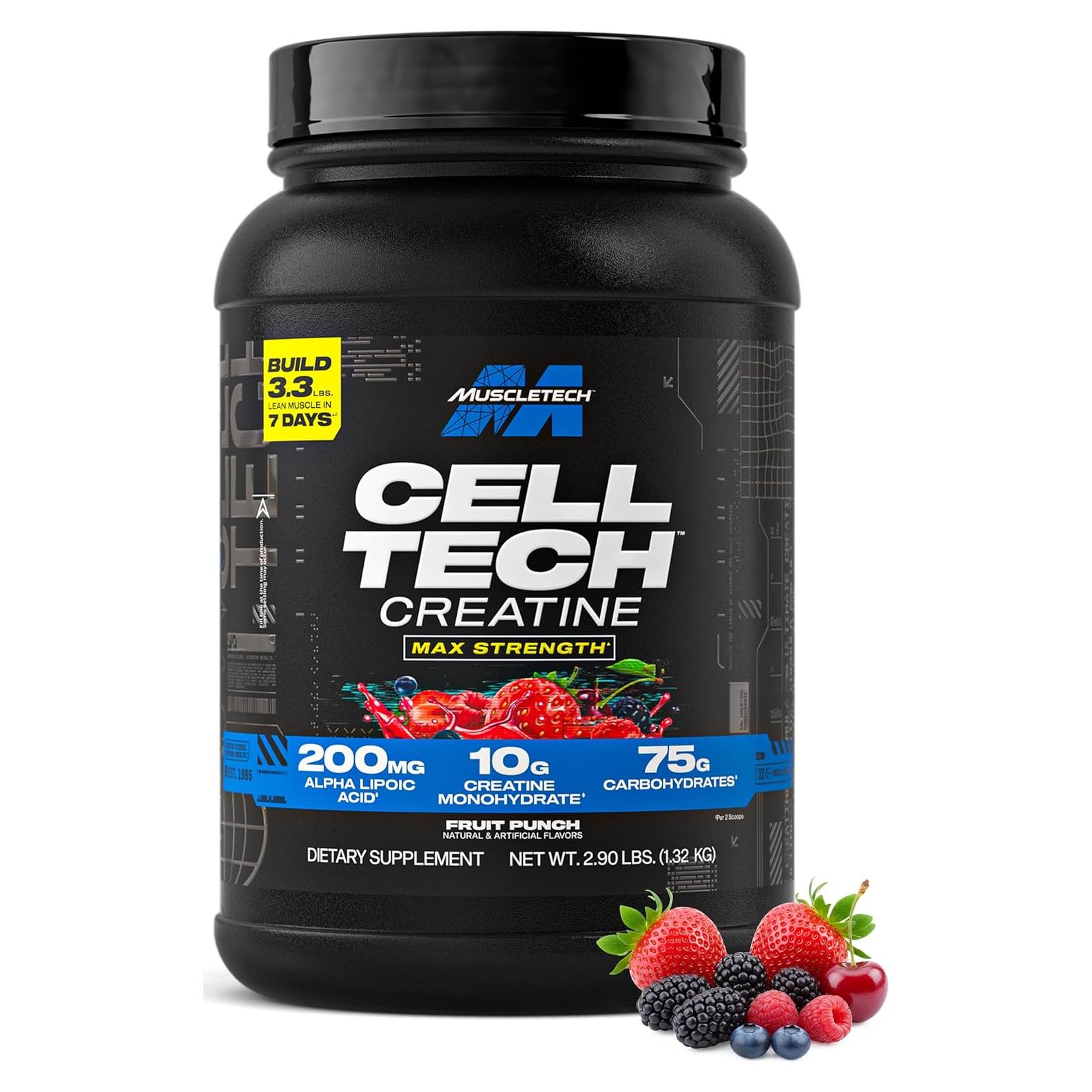 Creatina Monohidratada MuscleTech Cell-Tech 1.36 kg Sabor Fruta Punch