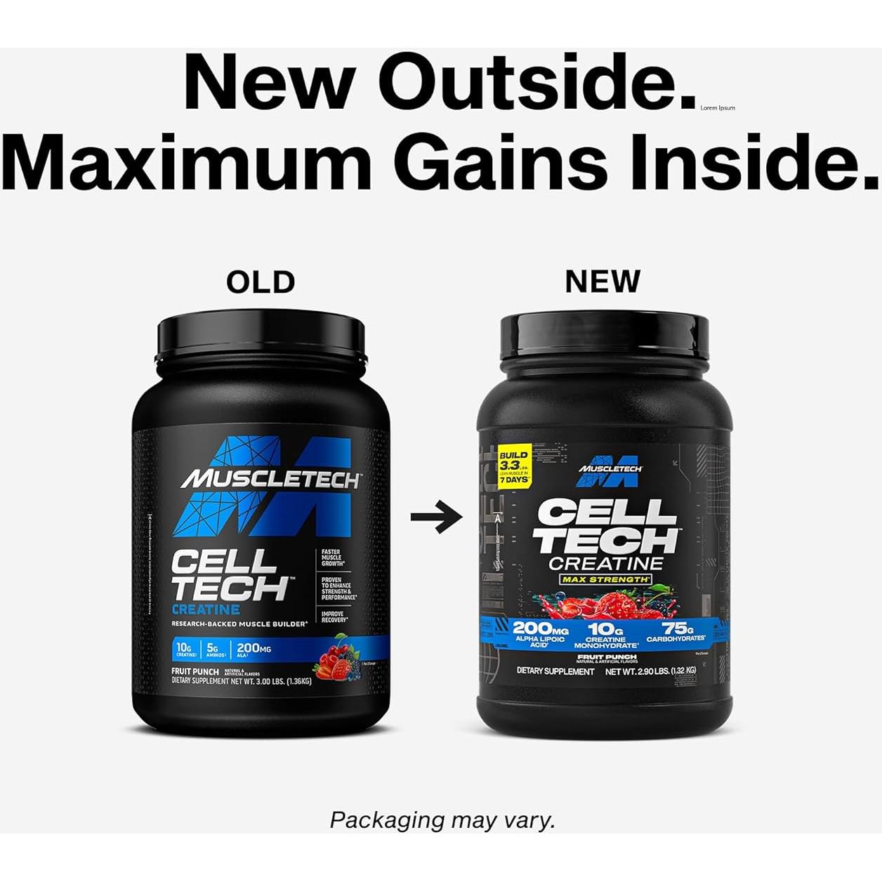 Creatina Monohidratada MuscleTech Cell-Tech 1.36 kg Sabor Fruta Punch