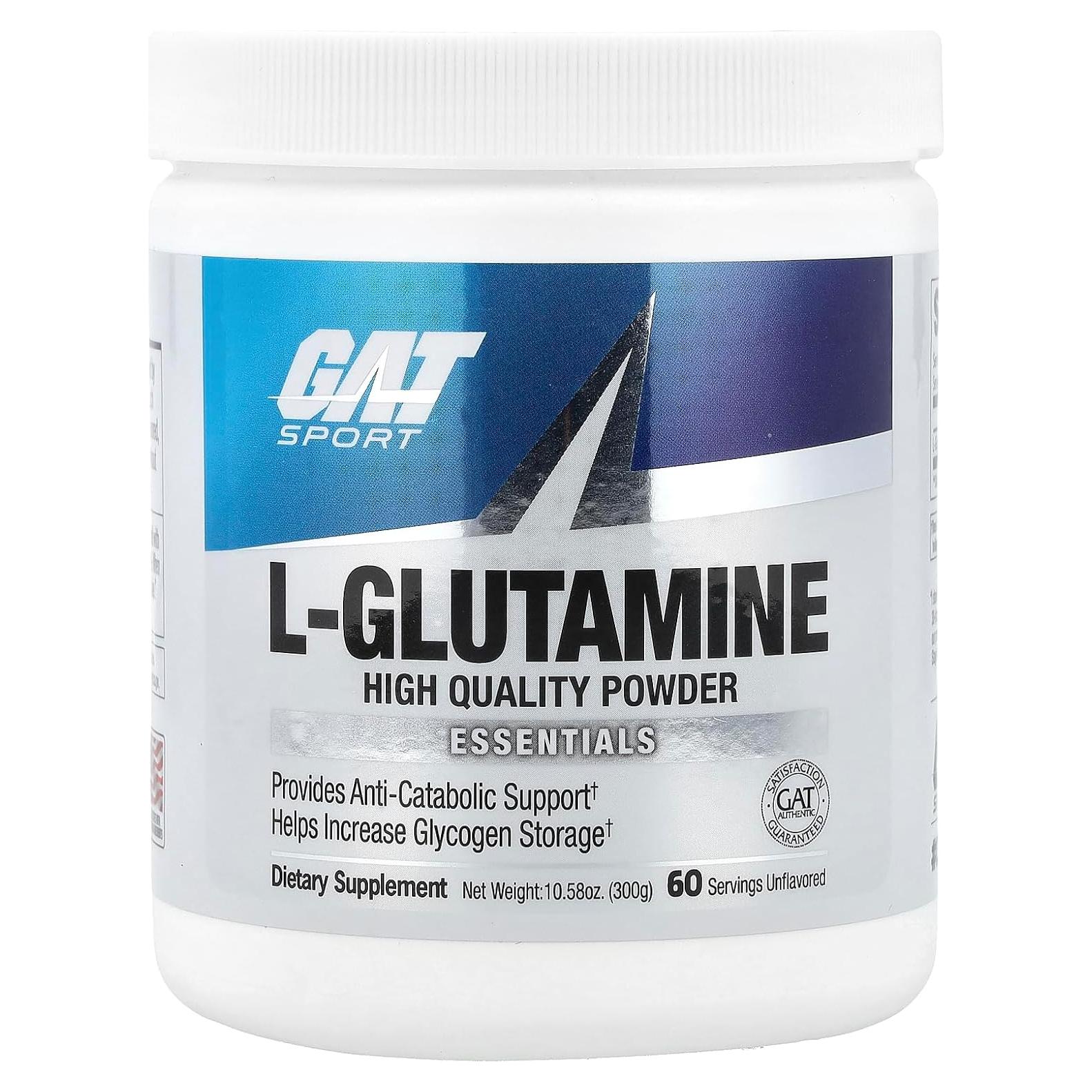 GAT Sport L-Glutamina Sin Sabor 300g - Soporte Anticatabólico