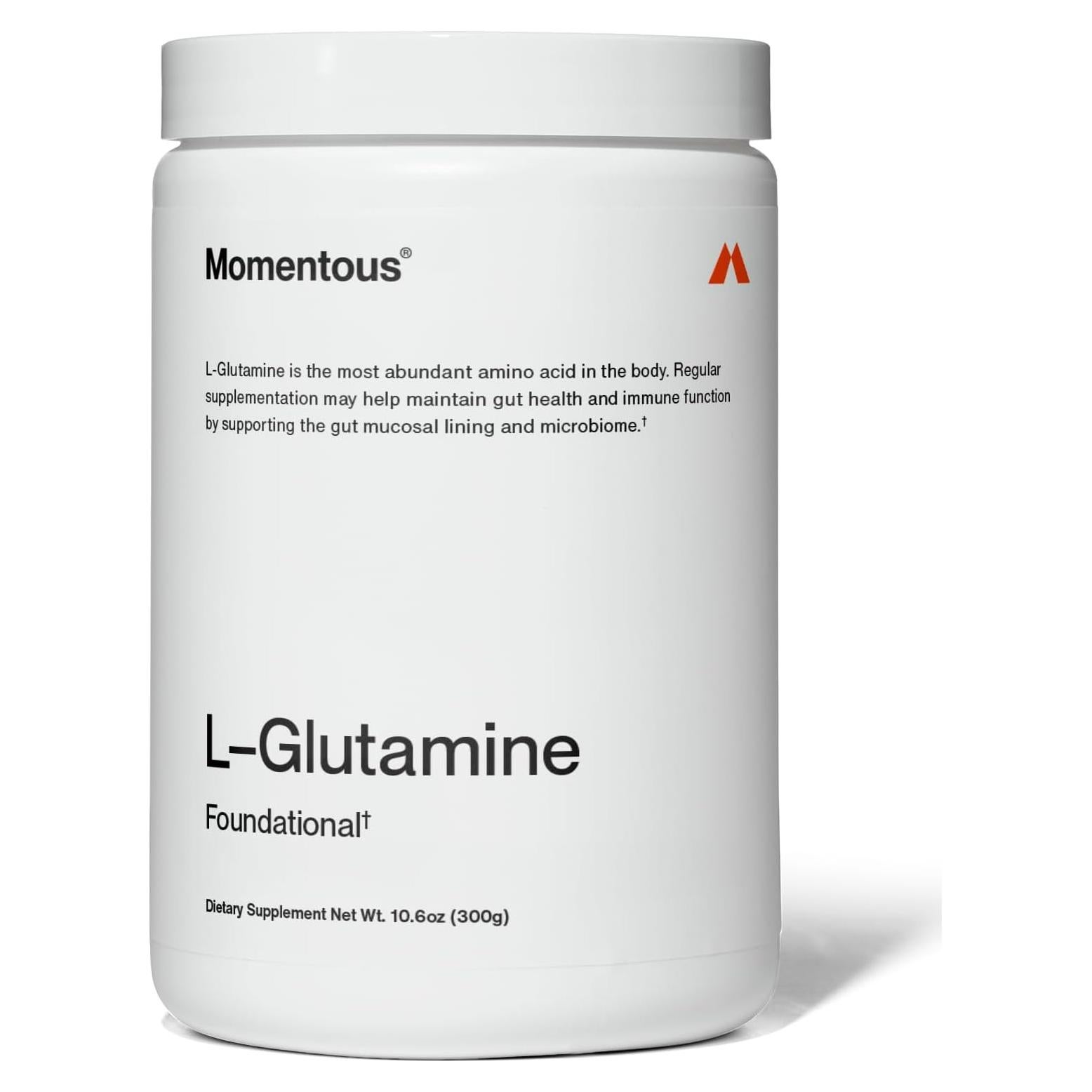 L-Glutamina en Polvo Momentous - 60 Porciones - Certificado NSF