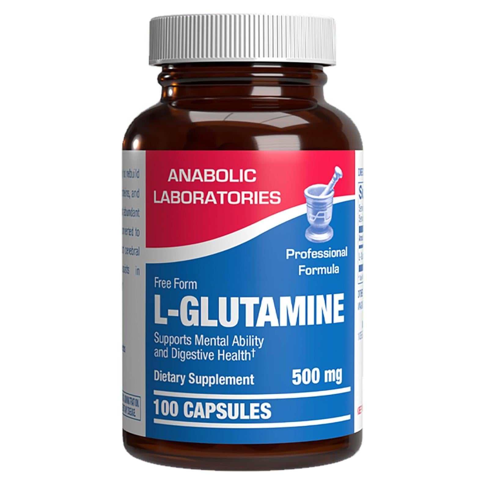 Suplemento L-Glutamina Anabolic Laboratories 500mg 100 Cápsulas