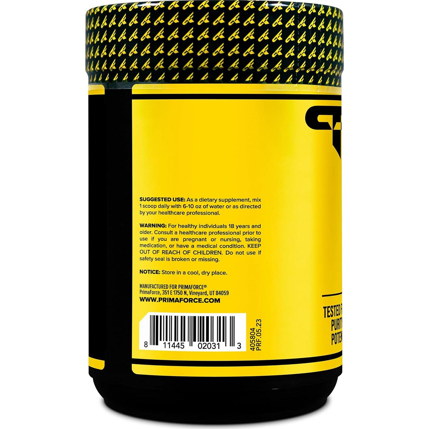 L-Glutamina en Polvo PrimaForce 500g Sin Sabor 100 Porciones