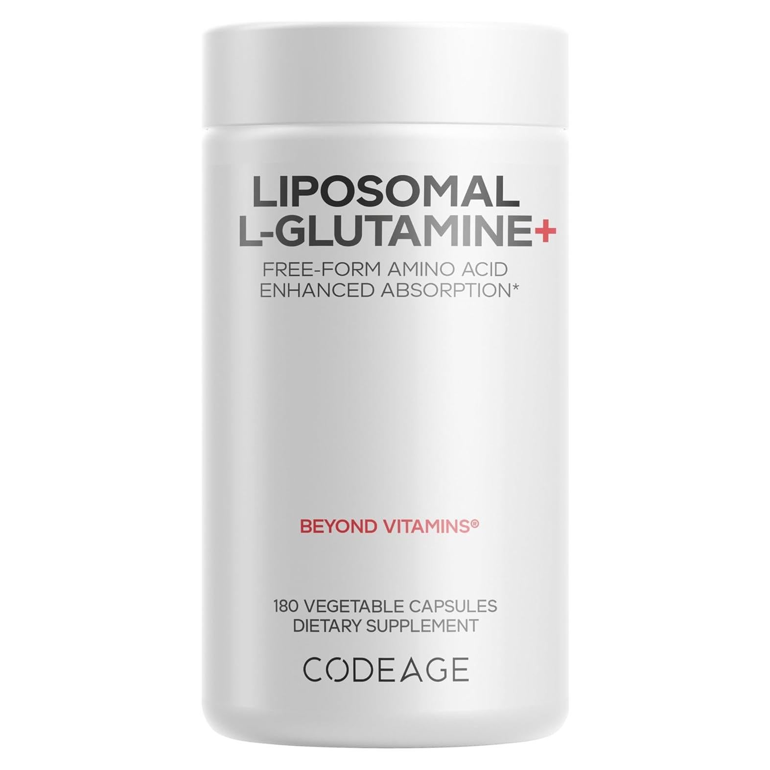 Suplemento L-Glutamina Liposomal Codeage 1000 mg 180 Cápsulas