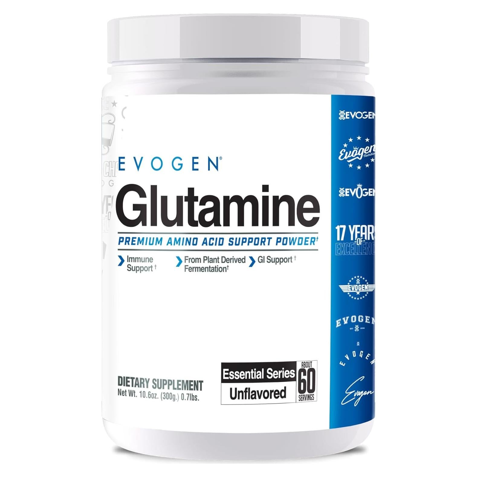 Evogen Glutamina 300g - Aminoácido para Recuperación Muscular