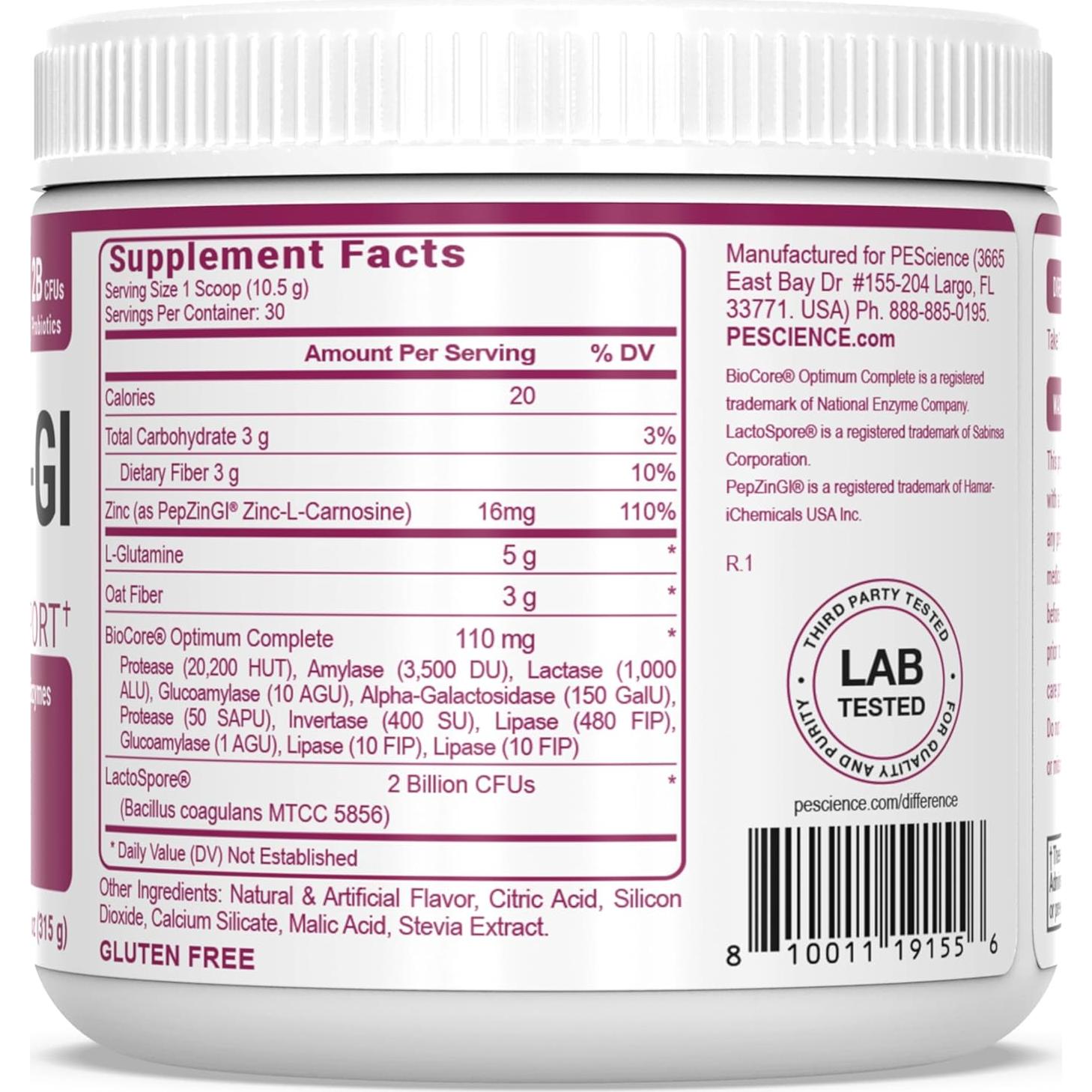 PEScience Complete-GI Polvo Salud Intestinal 30 Porciones