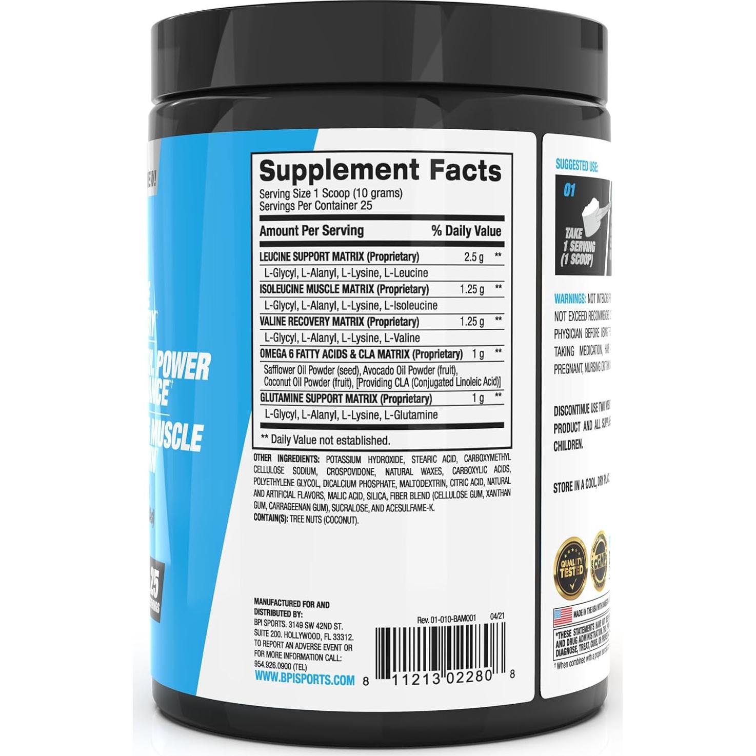 BPI Sports Mejor BCAA 249g - Aminoácidos para Recuperación Fruta Punch