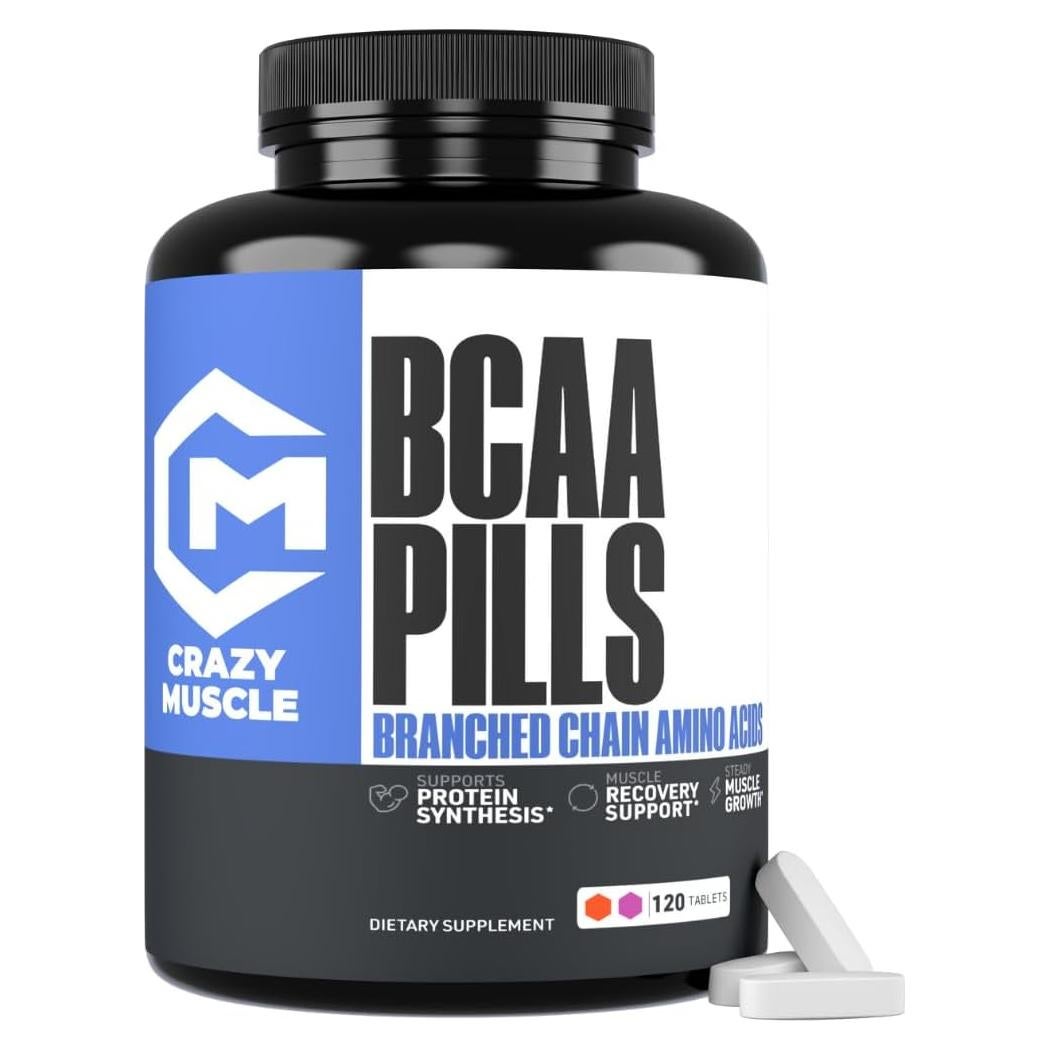 Píldoras BCAA Crazy Muscle 1000mg 120 tabletas 2:1:1