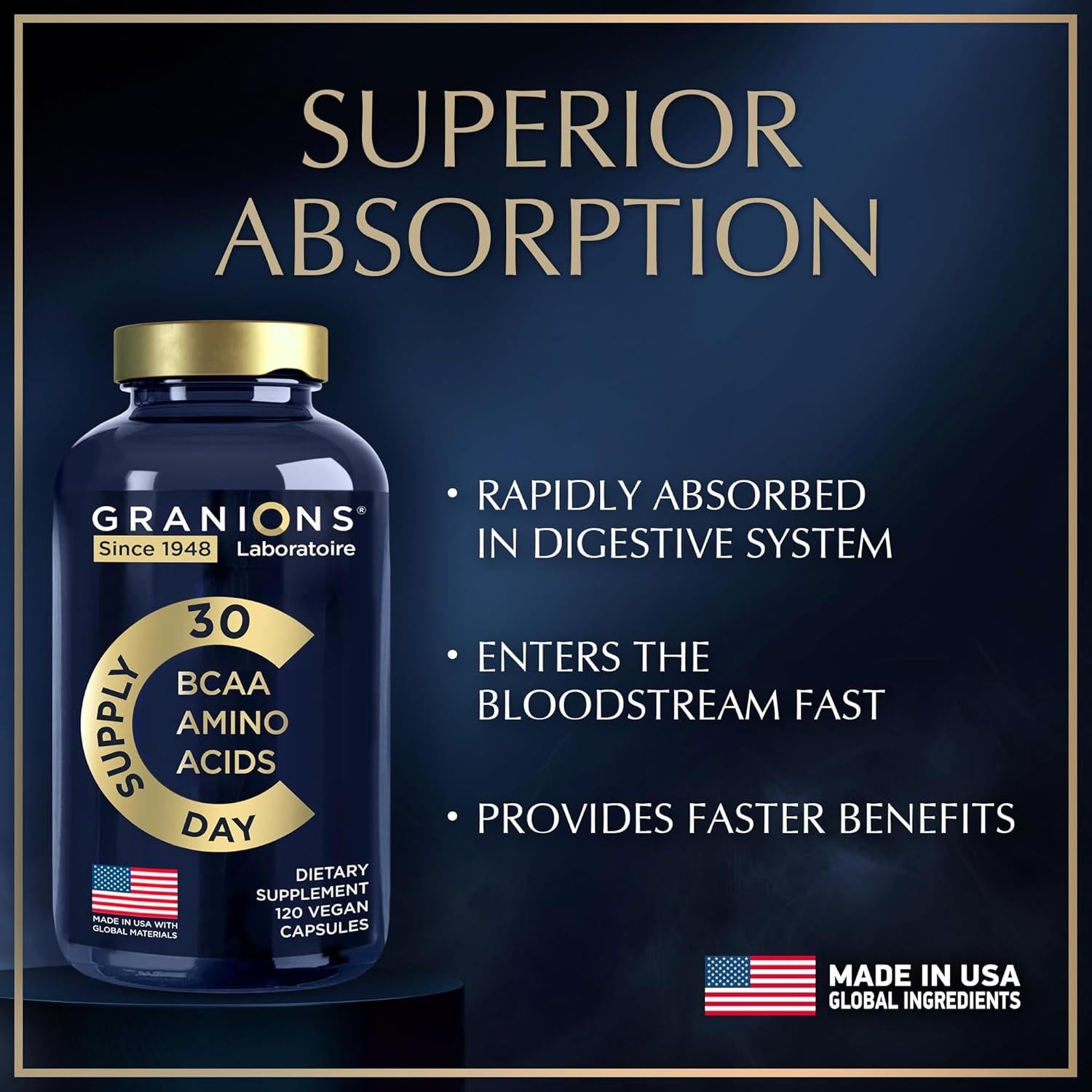 Suplemento de Aminoácidos Esenciales Granions 240 Cápsulas Veganas