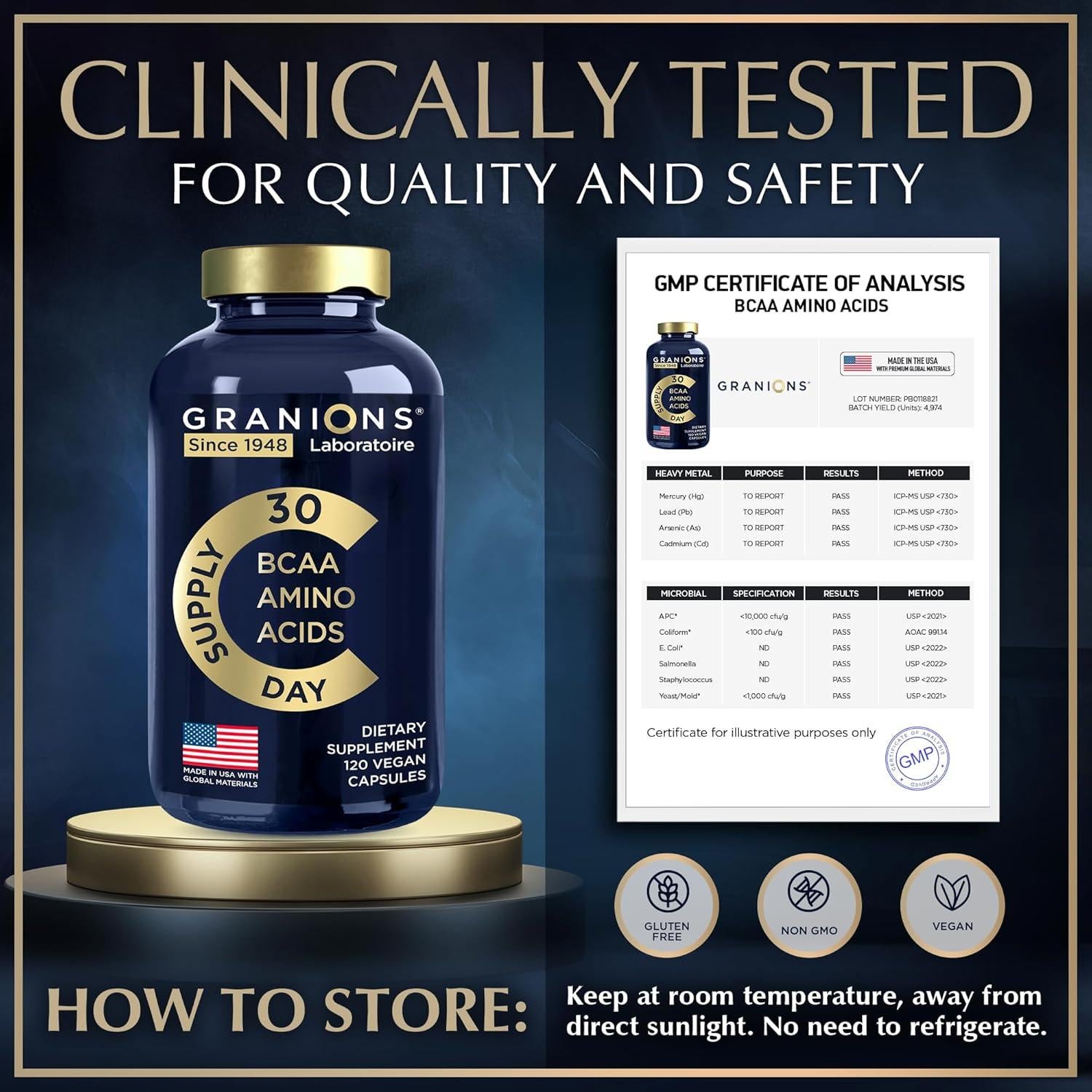 Suplemento de Aminoácidos Esenciales Granions 240 Cápsulas Veganas