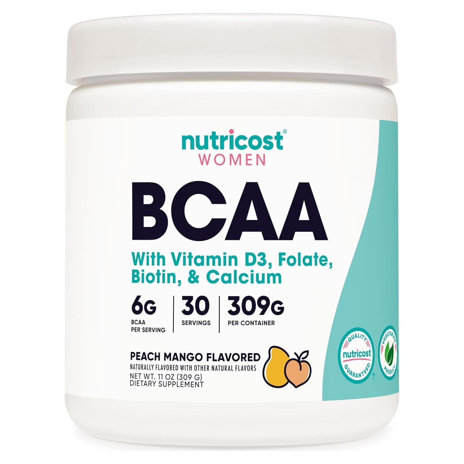 Nutricost BCAA para Mujeres Durazno Mango 30 Porciones 6g