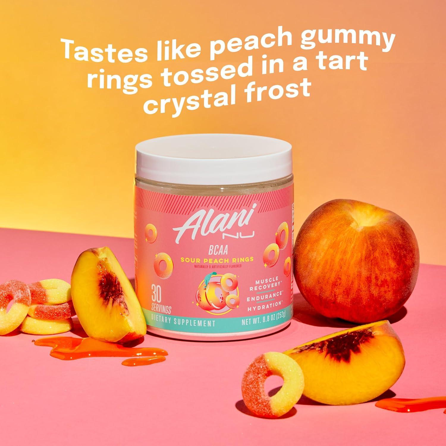 Alani Nu BCAA Anillos de Durazno Ácido 243g | Aminoácidos 2:1:1