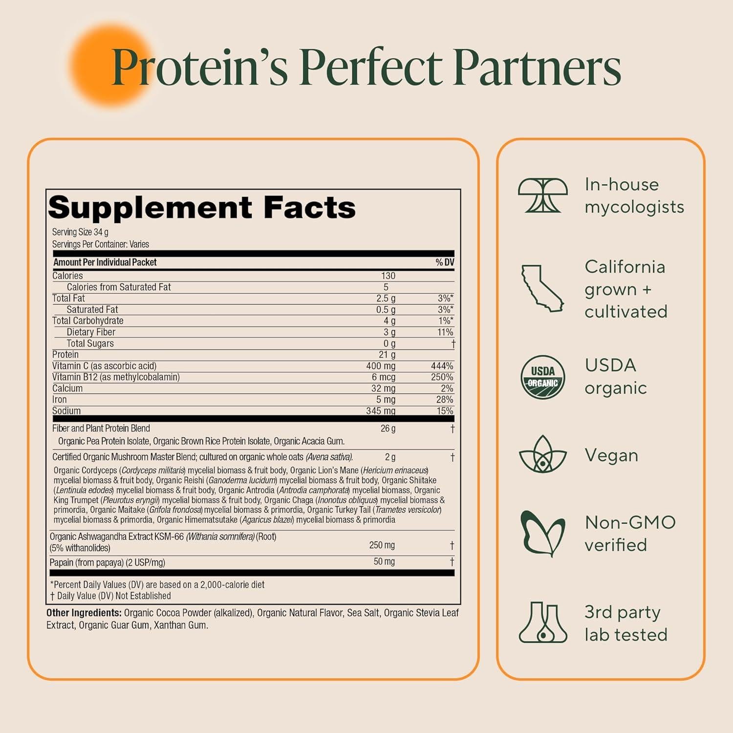 Proteína Vegana OM Mushroom Superfood Chocolate 0.54 kg