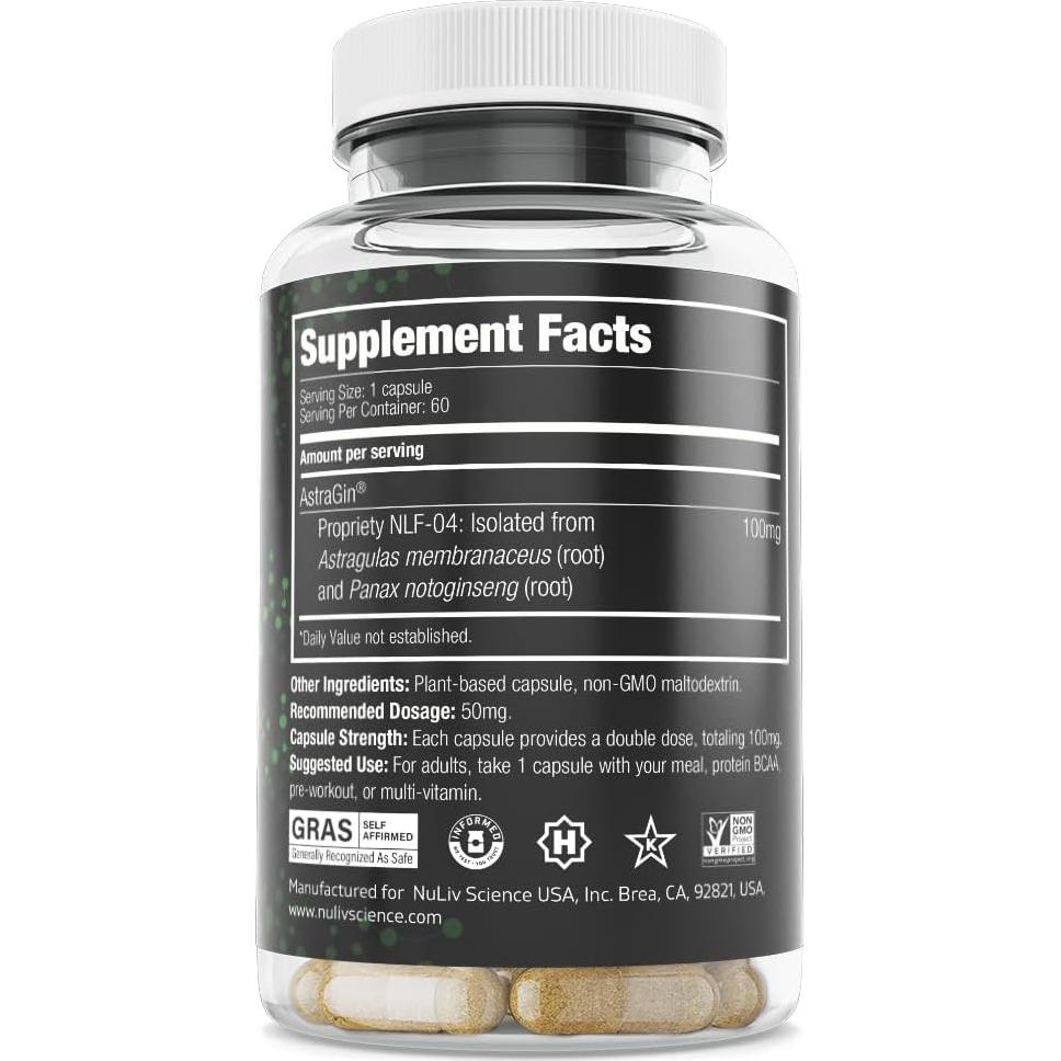 AstraGin Aumentador de Biodisponibilidad 91g - NuLiv Science