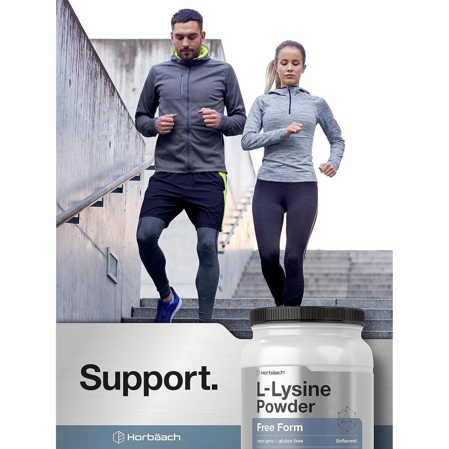 Polvo de L-Lisina Horbäach 1 kg | Suplemento Vegetariano Sin Gluten