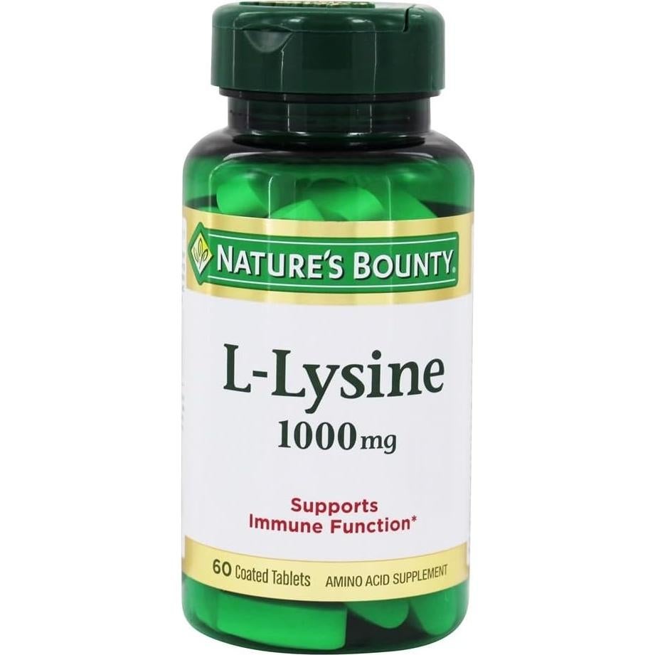 L-Lisina Nature's Bounty 1000mg 60 Tabletas Aminoácidos