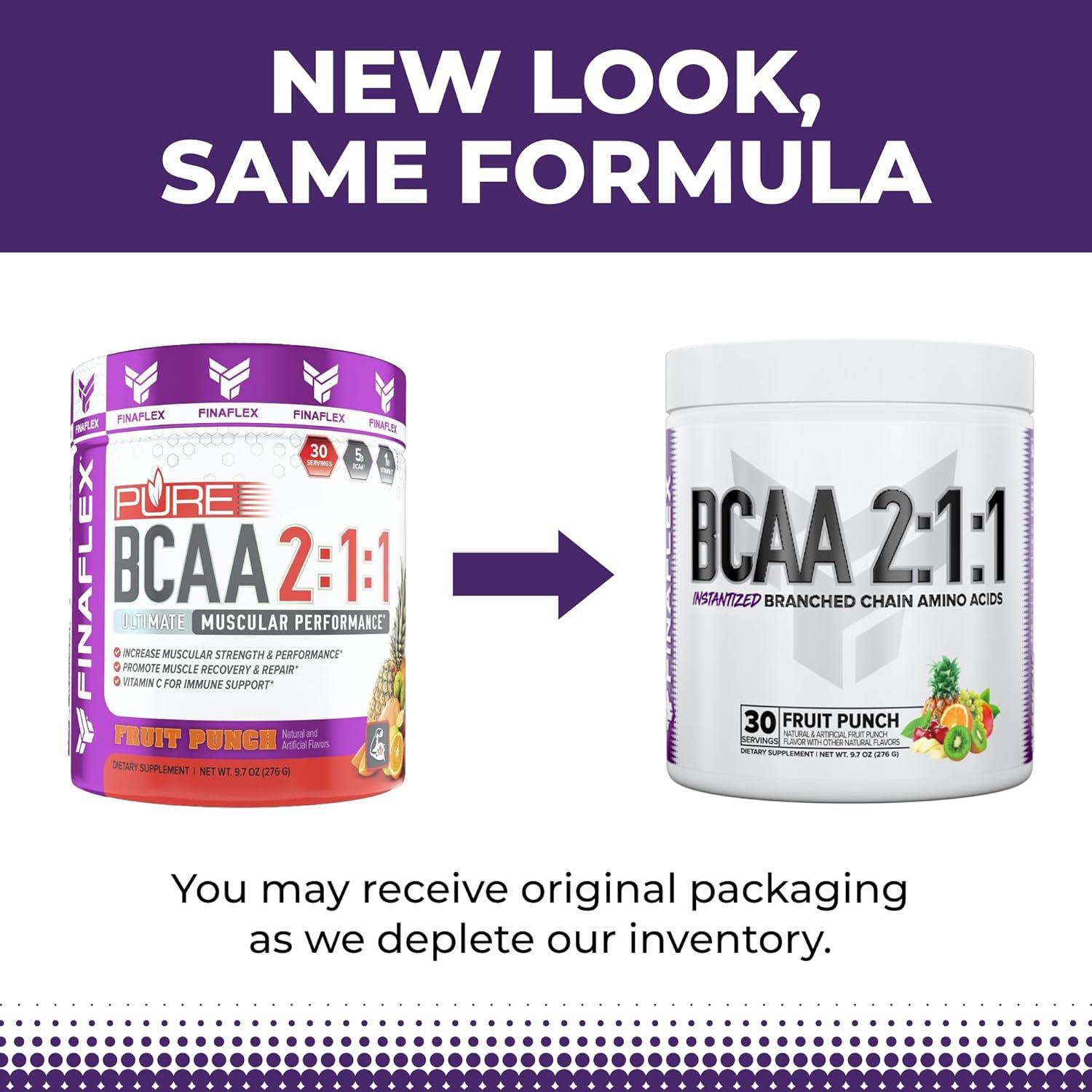 BCAA Puro 2:1:1 FINAFLEX Sabor Fruta Punch 274 g - Fuerza y Rendimiento