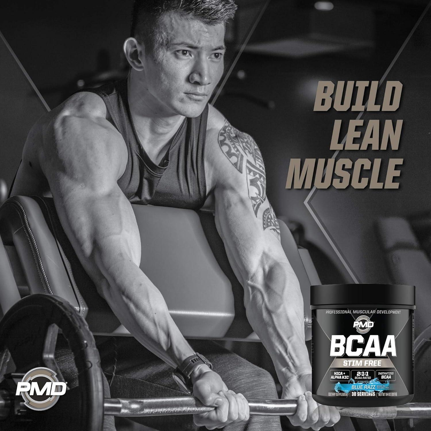 PMD BCAA Aminoácidos Sin Estimulantes 30 Porciones Frambuesa Azul