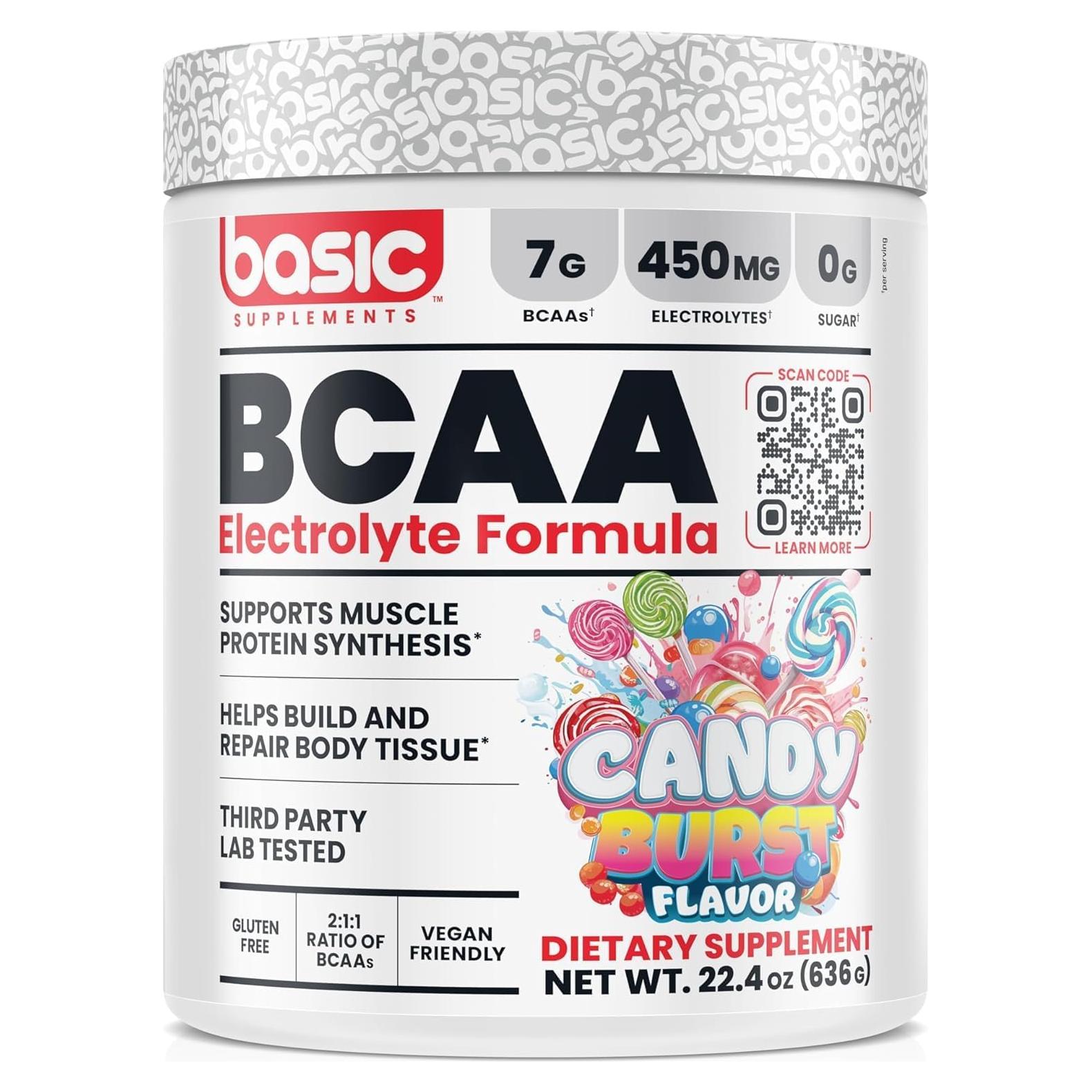 Polvo de BCAA NBF 450g - 7g BCAAs, 450mg Electrolitos, Vegano