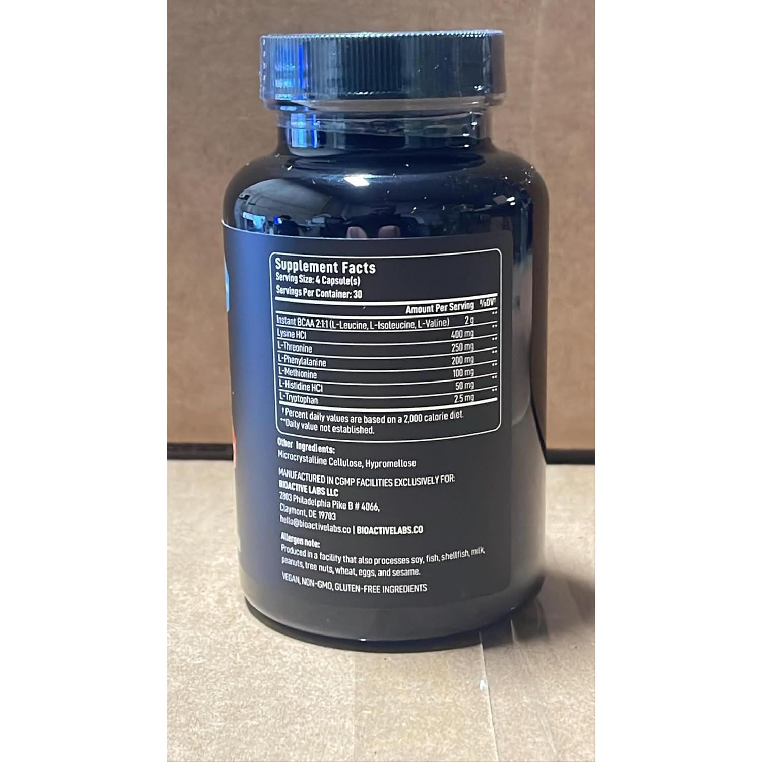 Aminoácidos Esenciales Veganos Bioactive Labs 240 Cápsulas