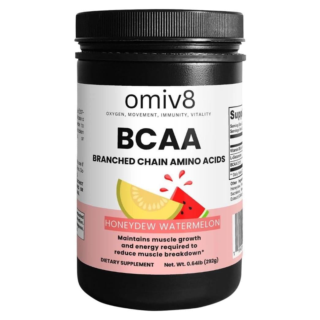 Polvo BCAA Sandía de Melón OMIV8 300g - Aminoácidos 2:1:1