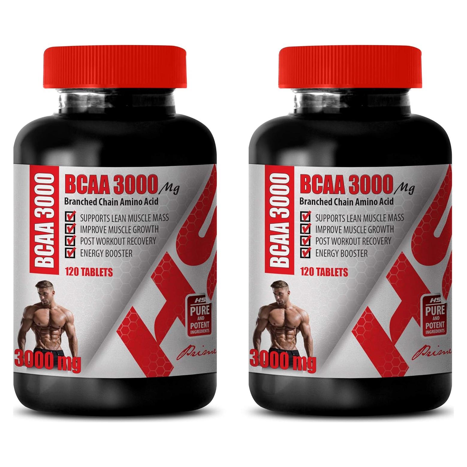 BCAA 3000MG Healthy Supplements - 240 Tabletas para Masa Muscular