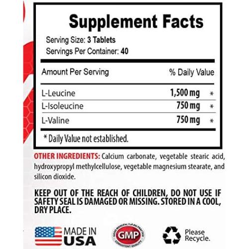 BCAA 3000MG Healthy Supplements - 240 Tabletas para Masa Muscular