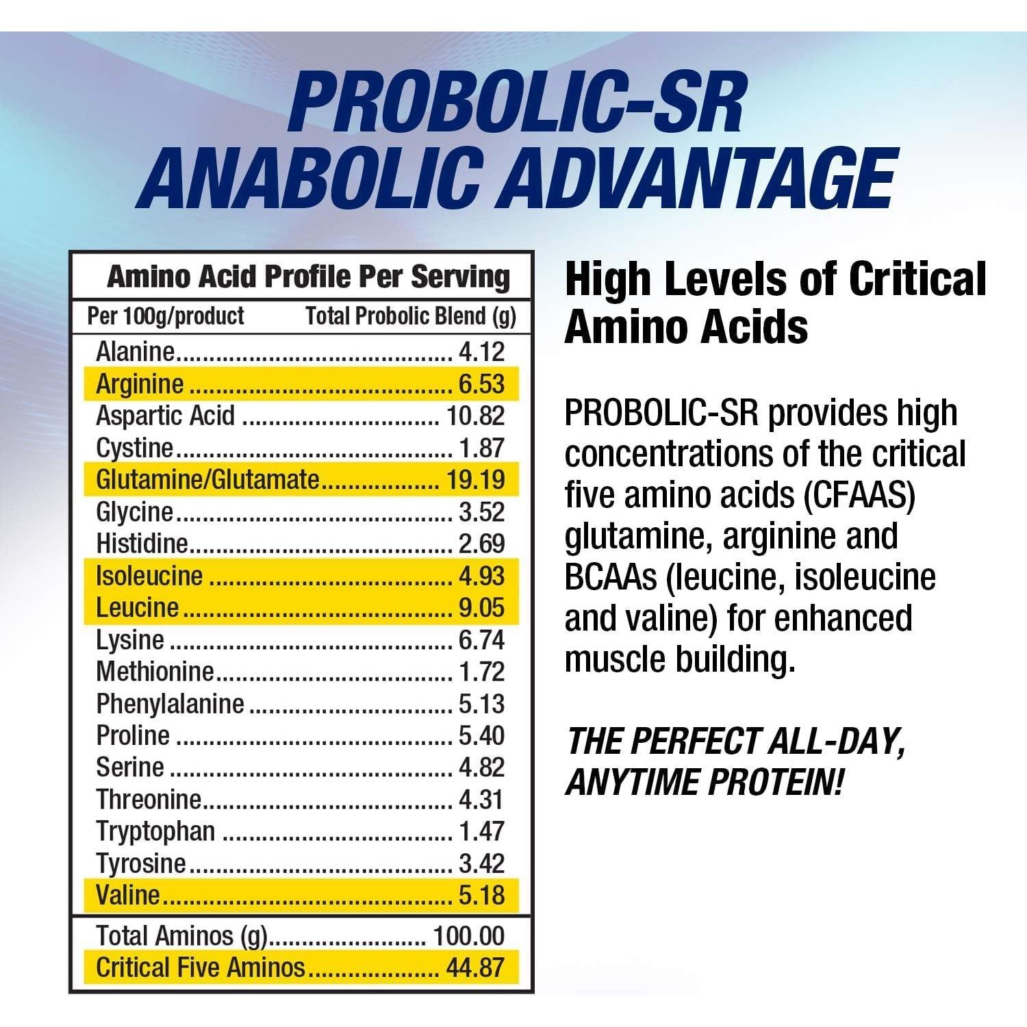 Proteína en Polvo Probolic-SR 1.81kg Vainilla - 24g Proteína