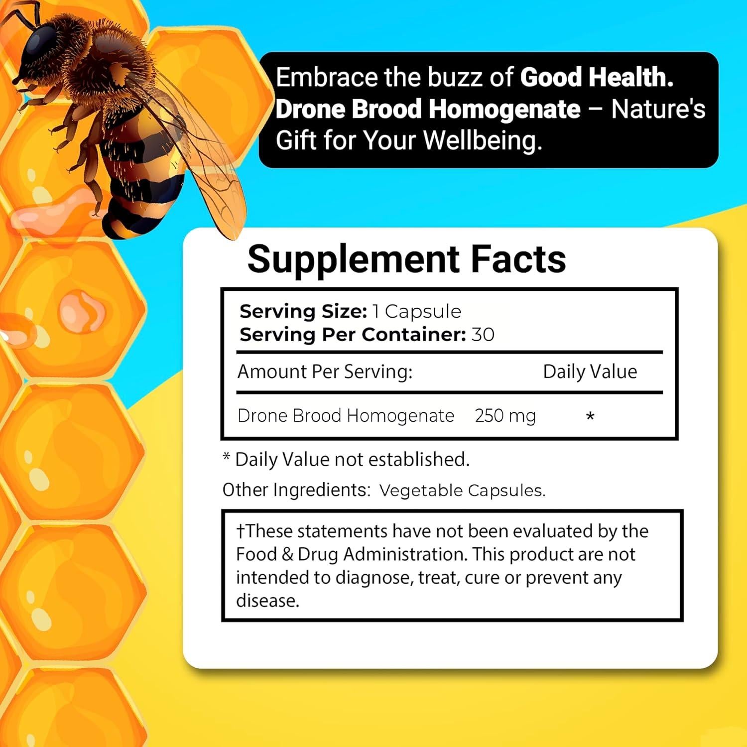 Cápsulas de Cría de Drone New Time - Suplemento Natural 28g