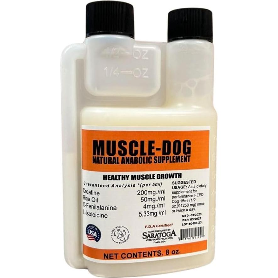 Suplemento MuscleDog Saratoga 226g - Constructor de Músculo para Perros
