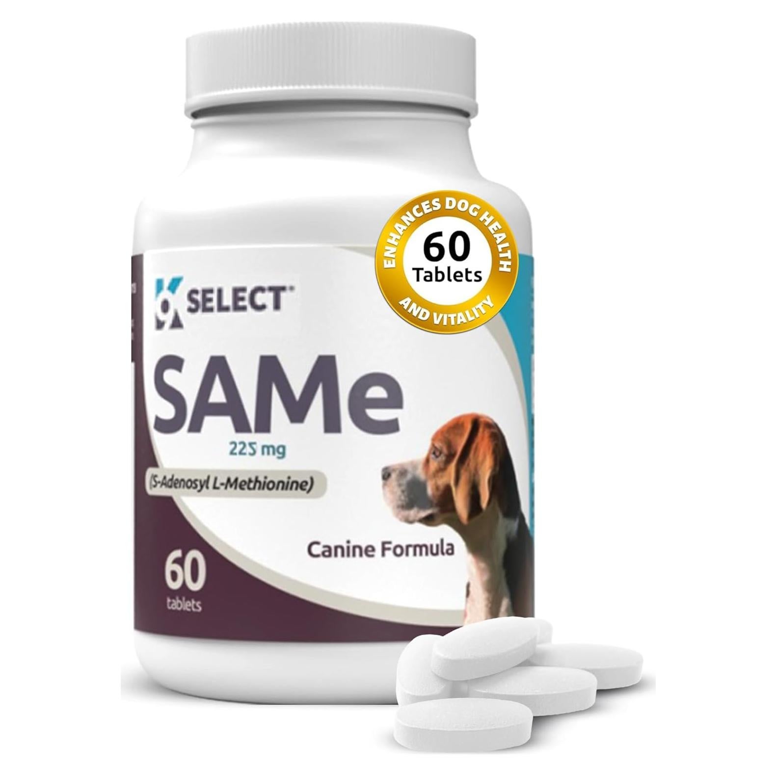 K9 Select SAM-e Suplemento Hepático para Perros 225mg 60 Tabletas