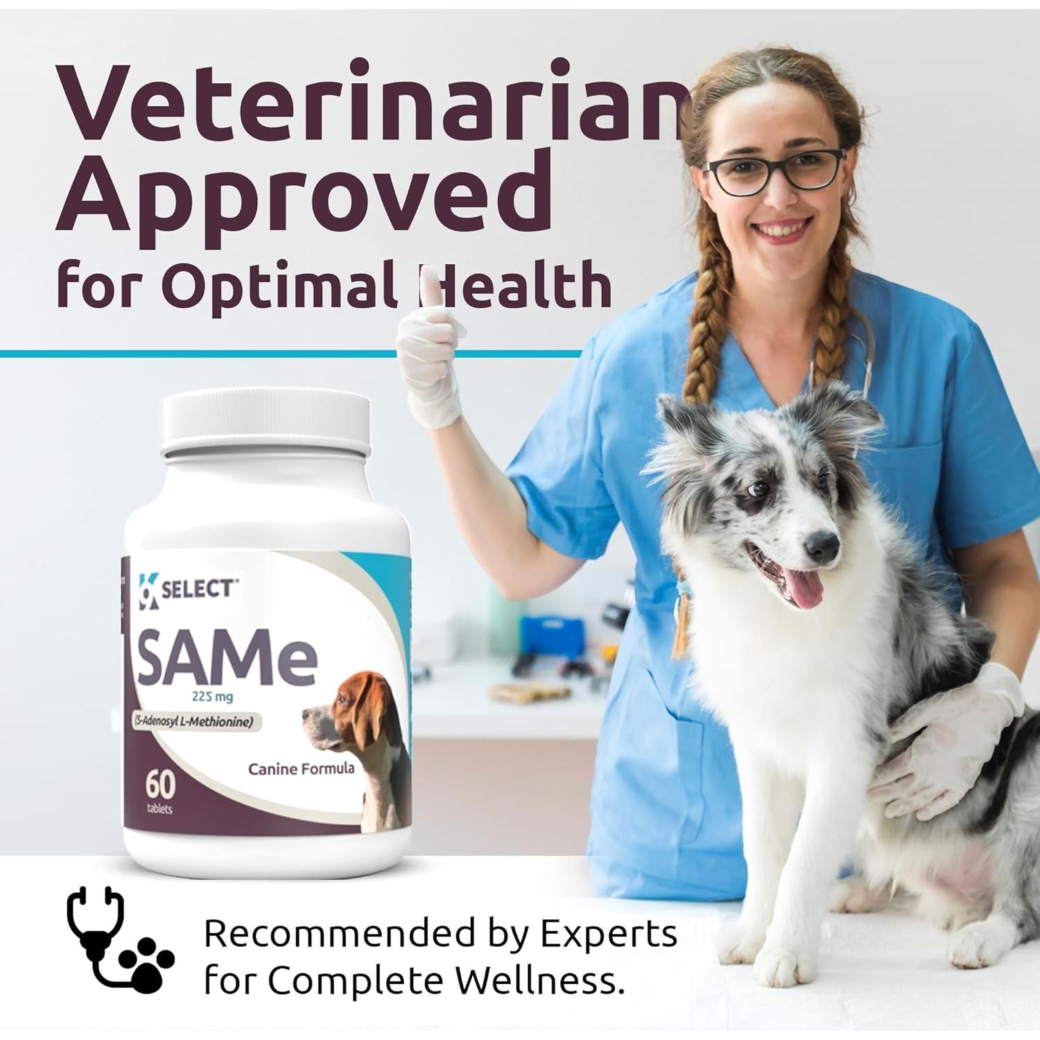 K9 Select SAM-e Suplemento Hepático para Perros 225mg 60 Tabletas