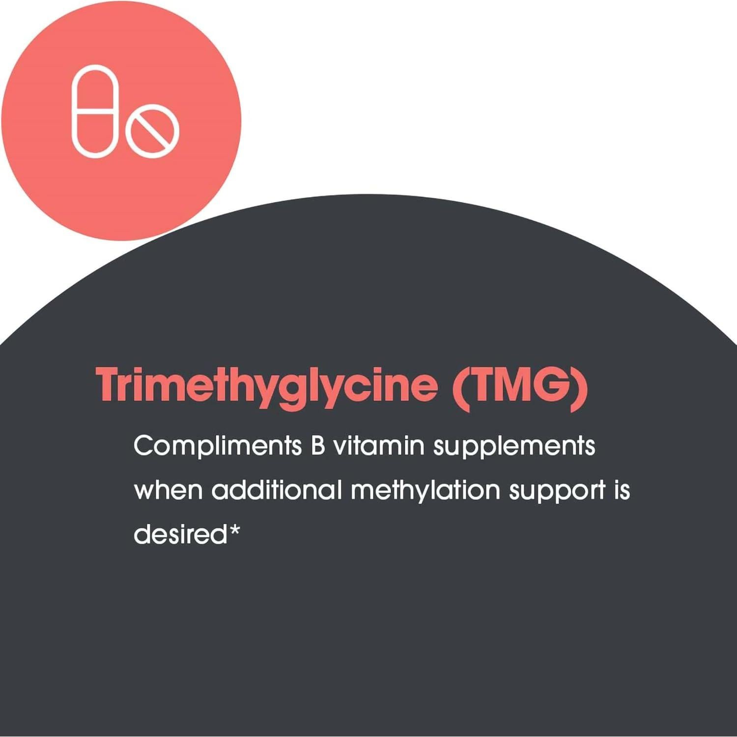 Suplemento Trimetilglicina TMG 750mg - Grupo Alergias 100 Cápsulas