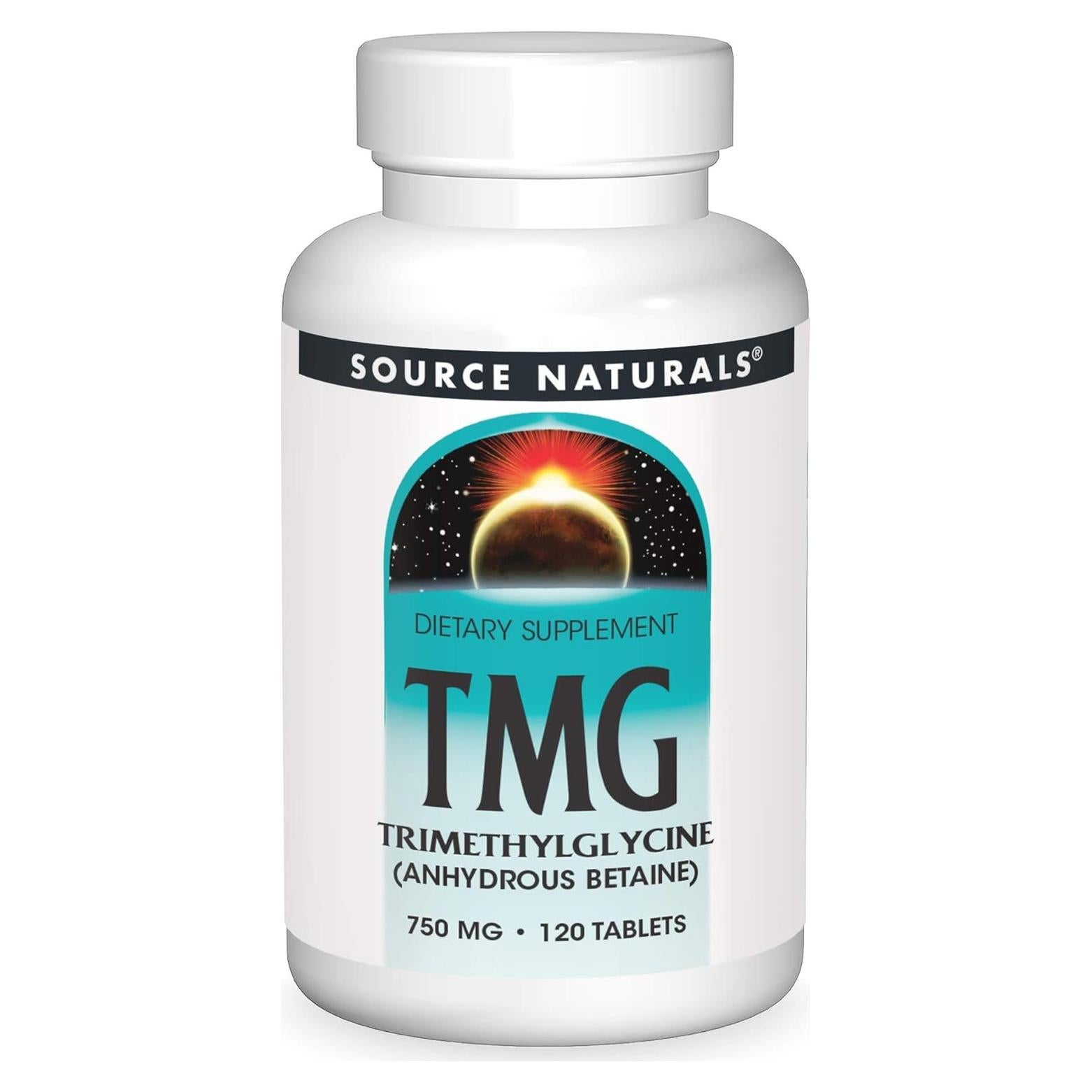 TMG 750mg Source Naturals - 120 Tabletas de Betaína Anhidra