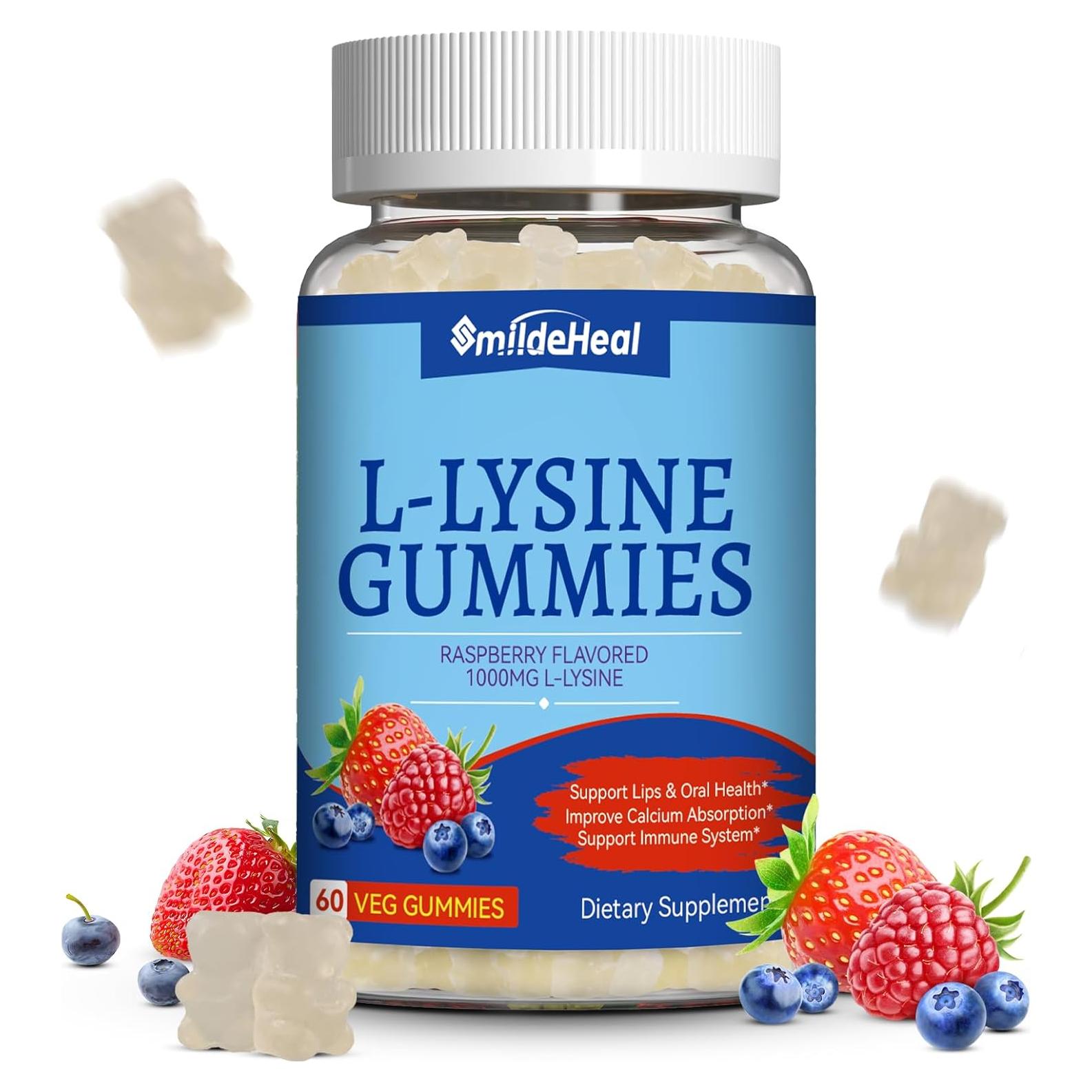 Gomitas de L-Lisina 1000mg SmildeHeal - 60 Unidades Veganas