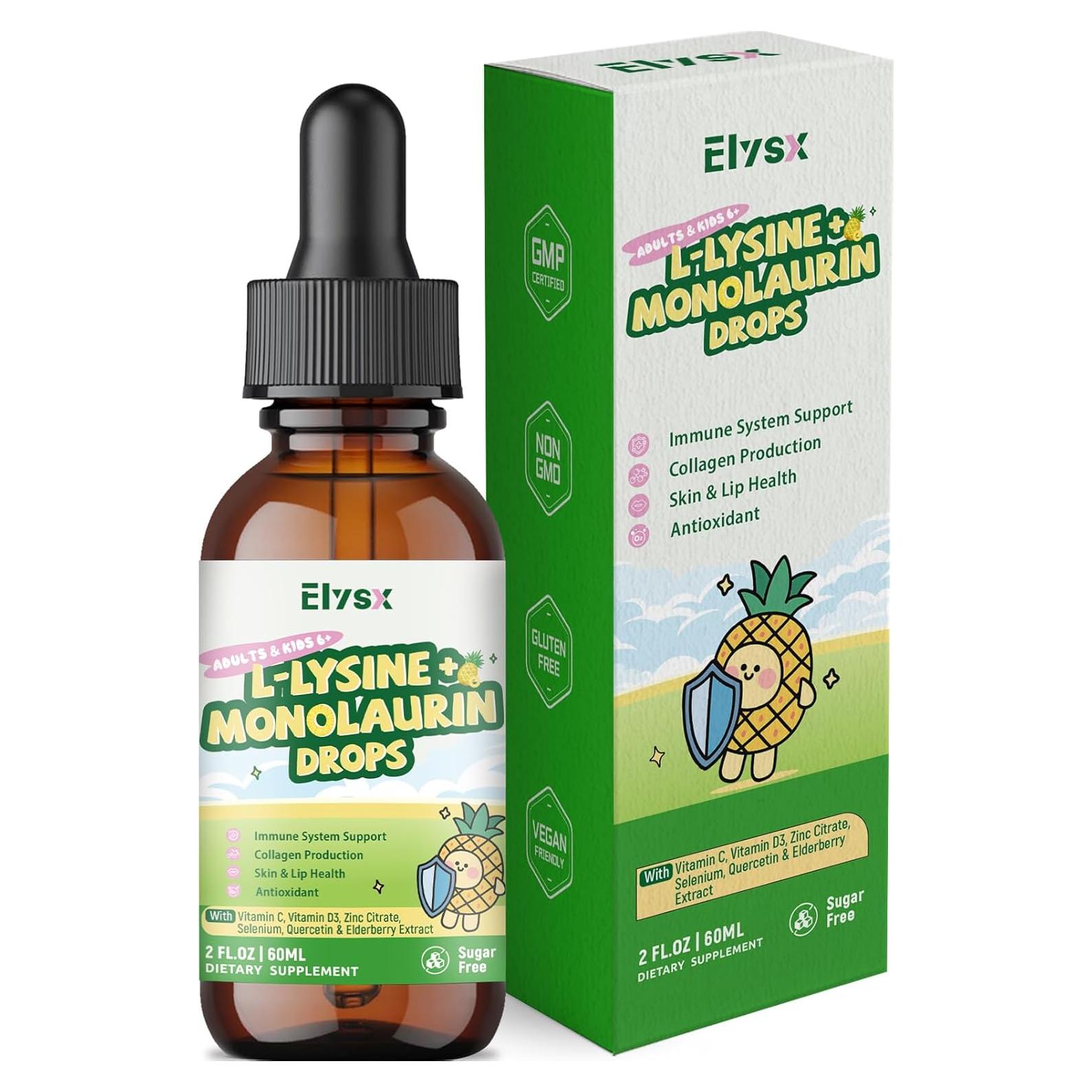 Gotas Líquidas de L-Lisina Monolaurina Elysx 59.15 ml