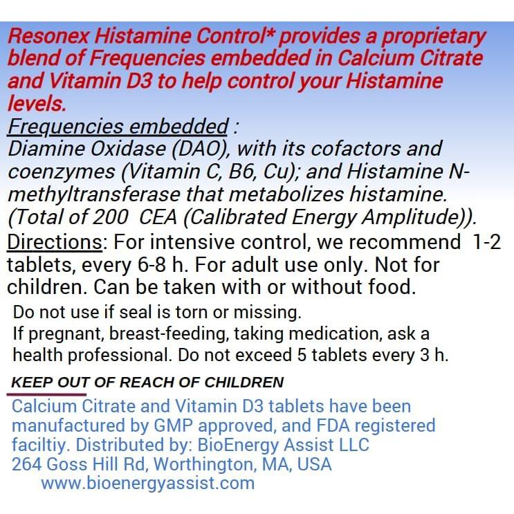 Control de Histamina Bioenergy Assist - 120 Tabletas - Apoyo Enzimático