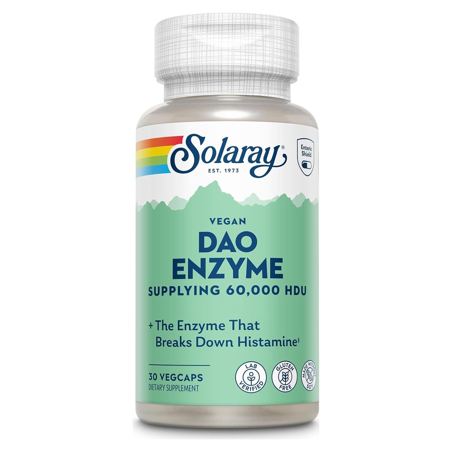 Enzima Digestiva Solaray DAO 60,000 HDU - 30 VegCaps