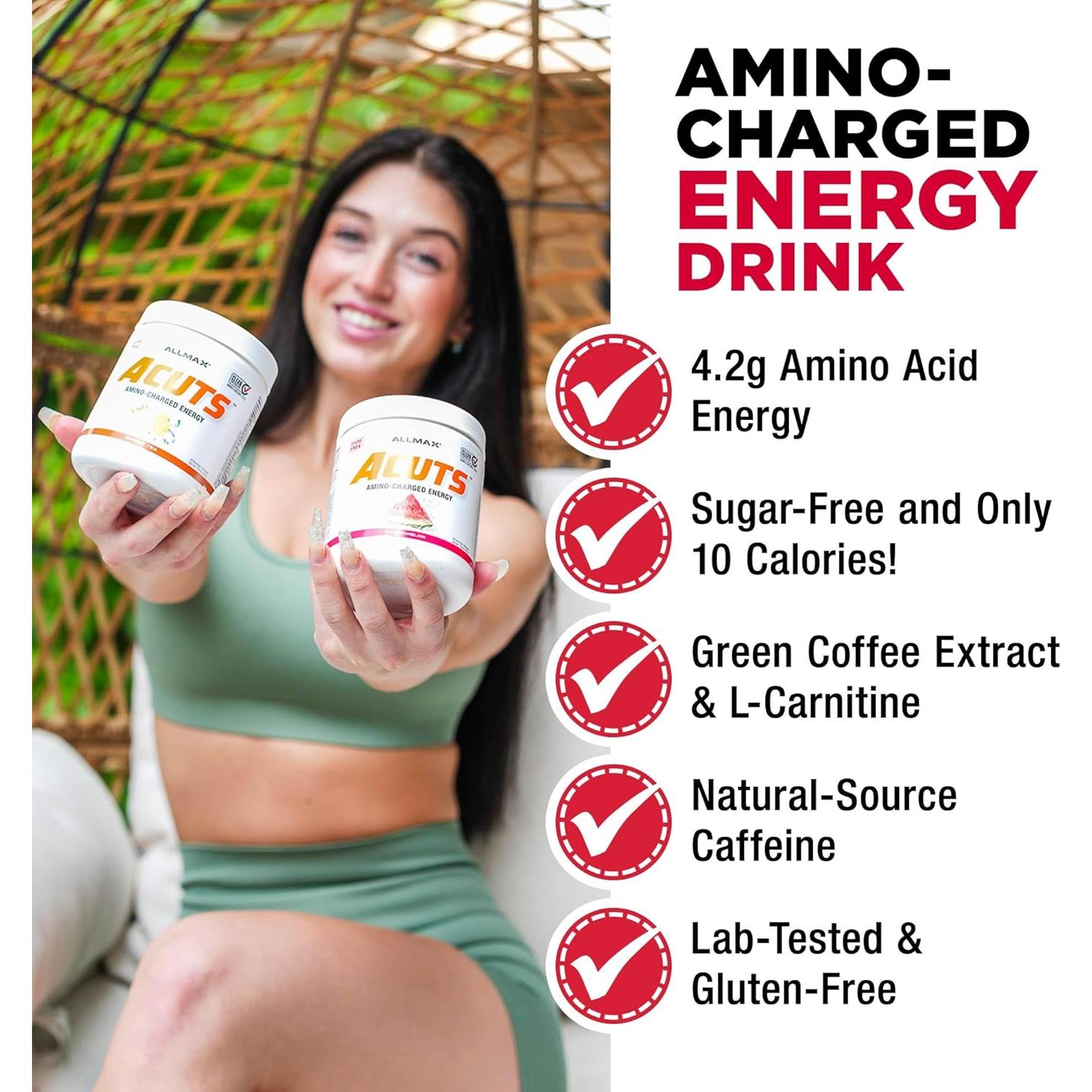 ALLMAX A:CUTS Bebida Energética Té Dulce 210 g - Sin Azúcar