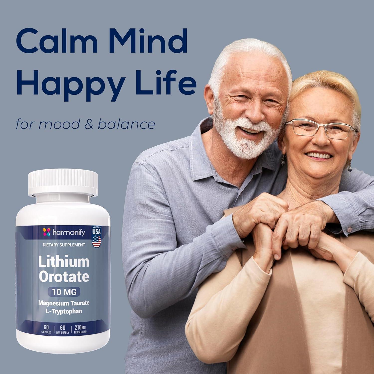 Suplemento de Orotato de Litio 10mg HARMONIFY - 60 Cápsulas Veganas