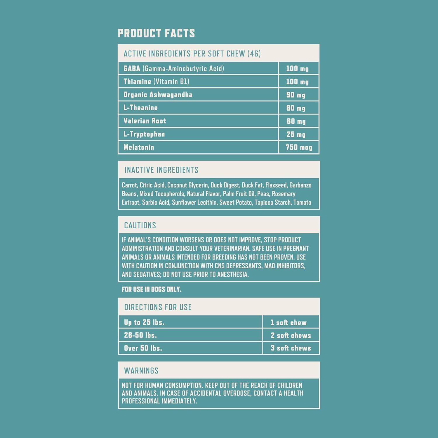 Golosinas Calmantes para Perros Rocco & Roxie 60ct