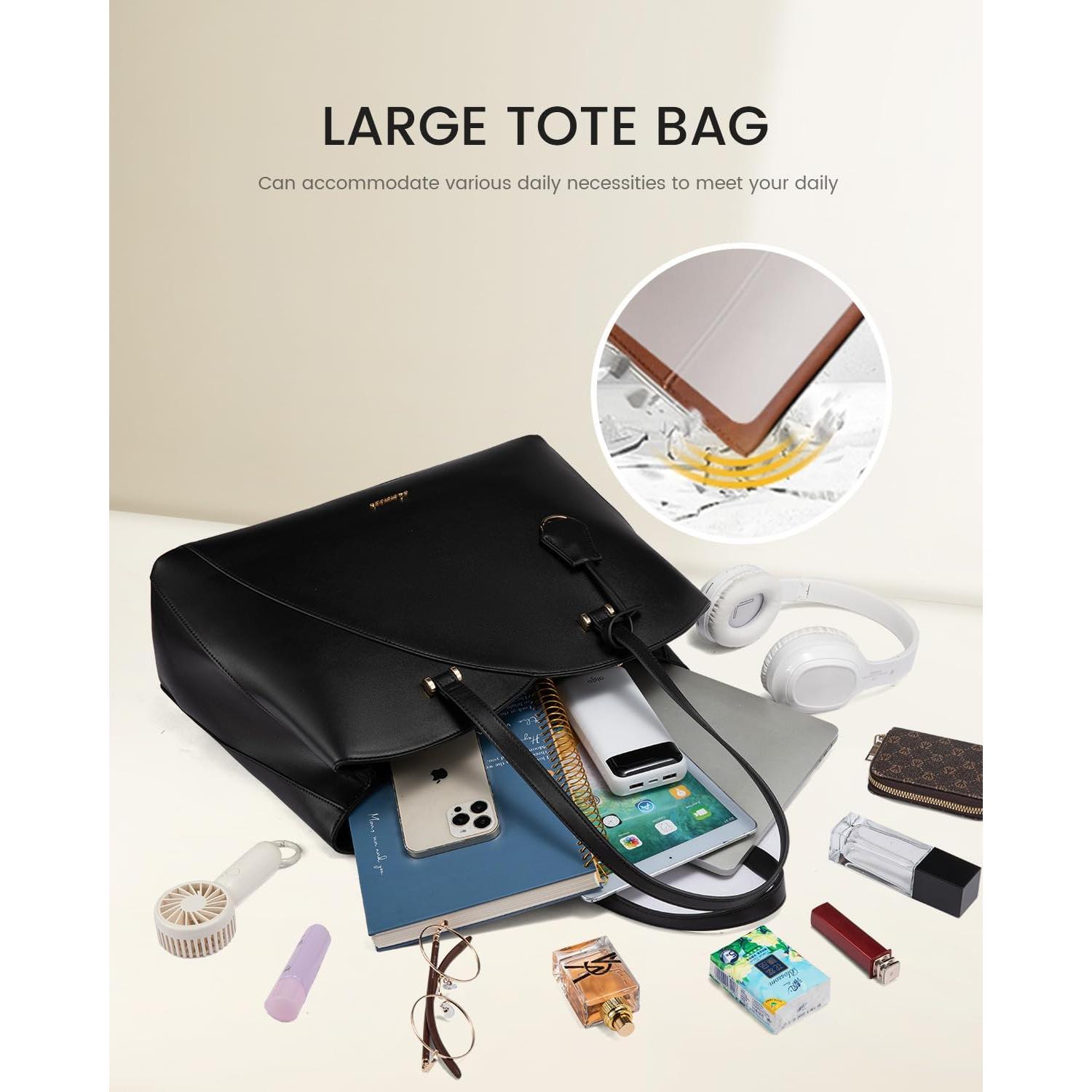 Bolsa Tote LOVEVOOK para Laptop 15.6" Negra Mujer