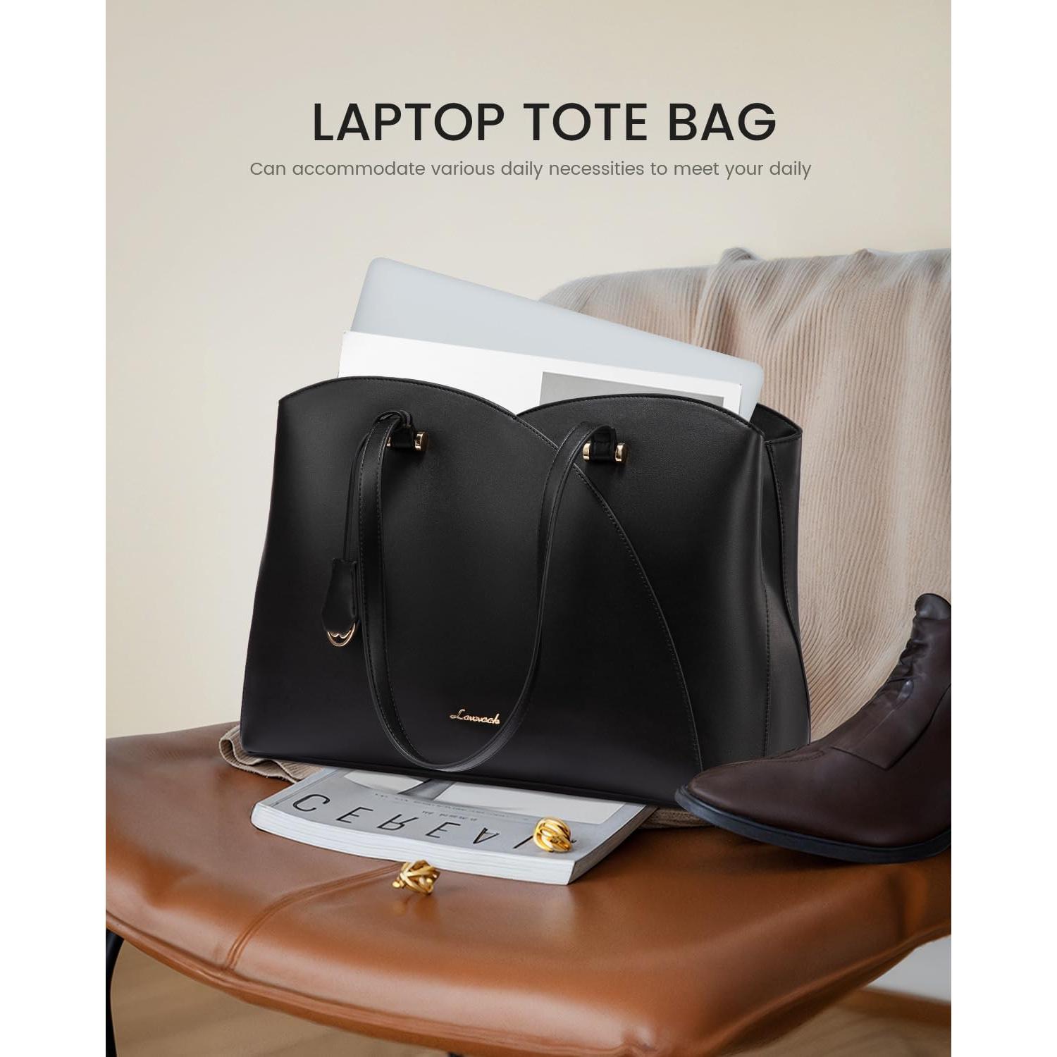 Bolsa Tote LOVEVOOK para Laptop 15.6" Negra Mujer